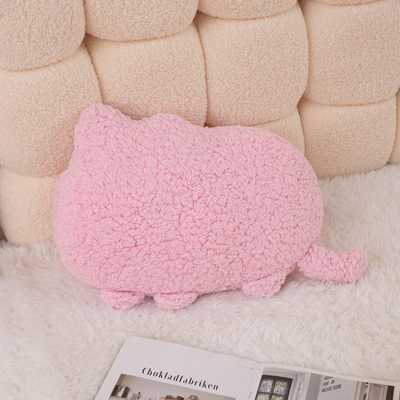 Girl heart pink cat throw pillow plush toy doll cat back doll home sofa pillow doll