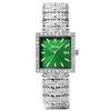 YaLaLuSi Bling Crystal Square Women Watch Gold Embossed Bracelet Date Dial Quartz Wrist Watch Luxury Gift Watch