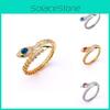 Exquisite European And American Style Snake Shaped Bracelet And Ring Set With Gemstone Inlay Wholesale Fashion Jewelry Characters)