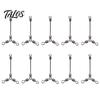 10Pcs Long Fishing Connector Rolling Swivel Stainless Steel 3 Way Sea