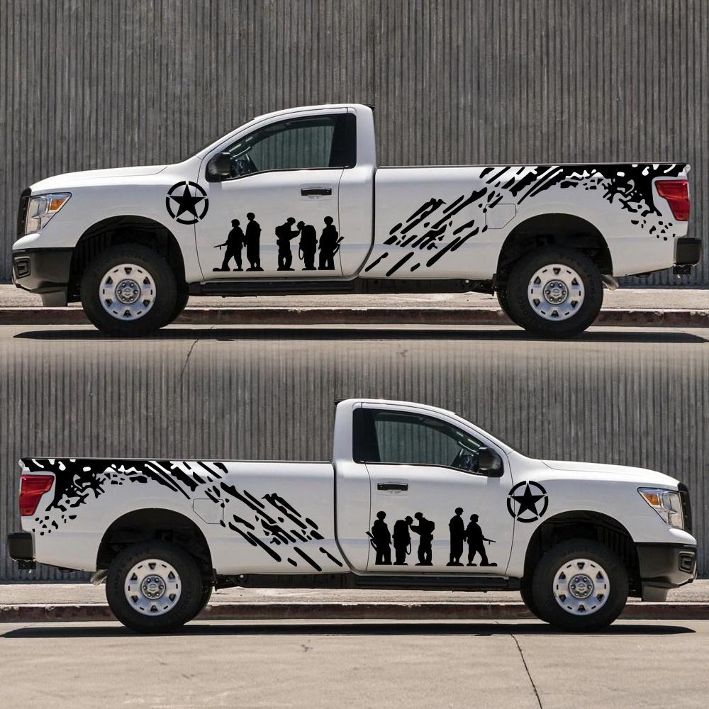 2Pcs Black Vinyl Decal Stickers For Ranger Pickup Truck