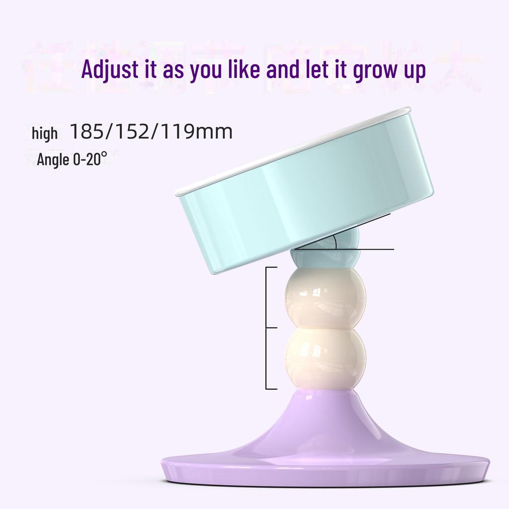 Adjustable Anti-Tip Pet Feeding Bowl & Dog Fountain