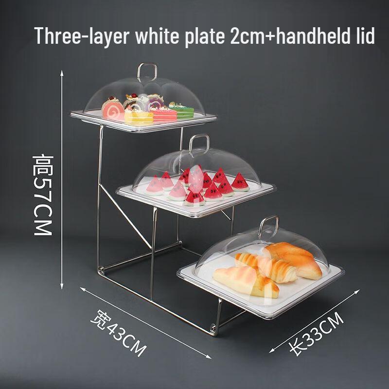 Chinese Style 3-Tier Melamine Serving Stand