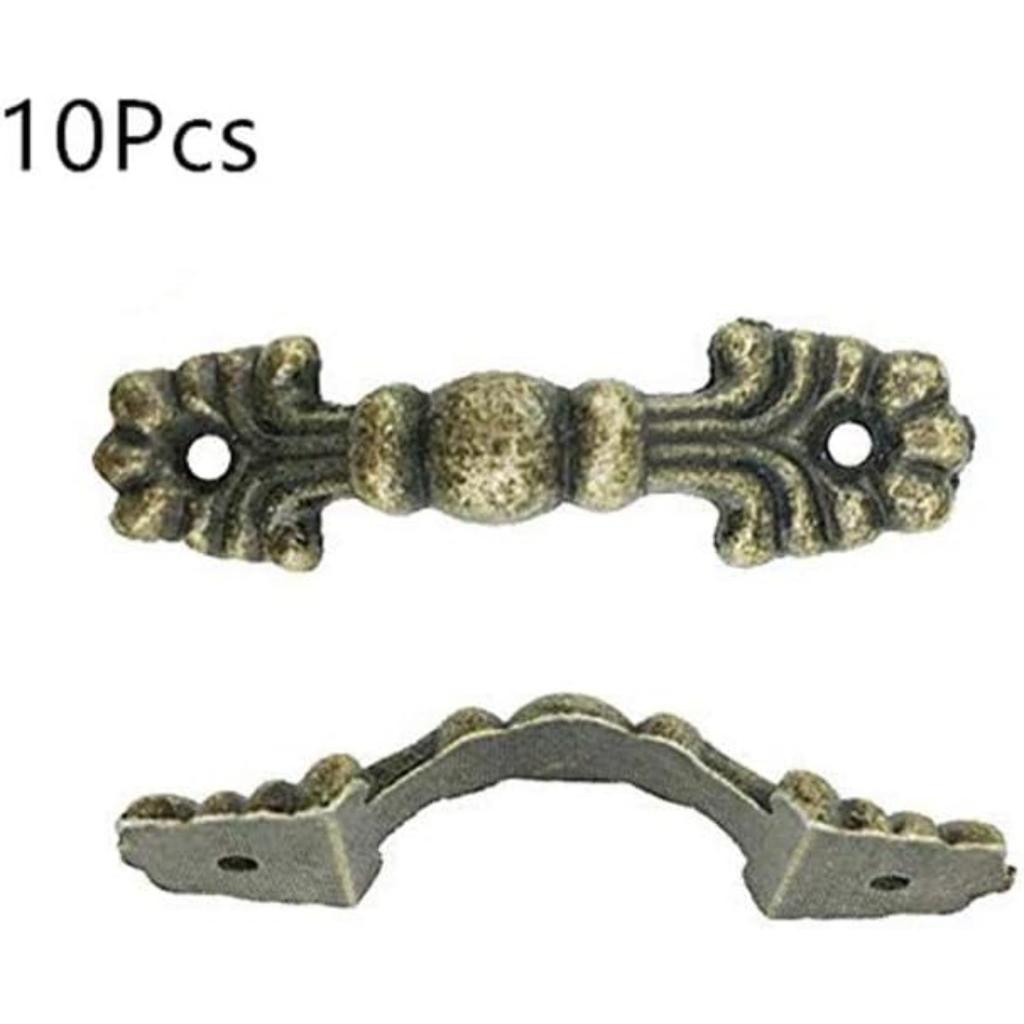 10pcs Jewelry Box Door Drawer Door Pull Handles Arch Shape Pull Handle Bronze Tone
