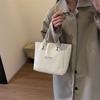 Canvas Handbag Large Capacity Zipper Closure Roomy Handbag Shopping Beach Travel Tote Bag Versatile Bento Bag