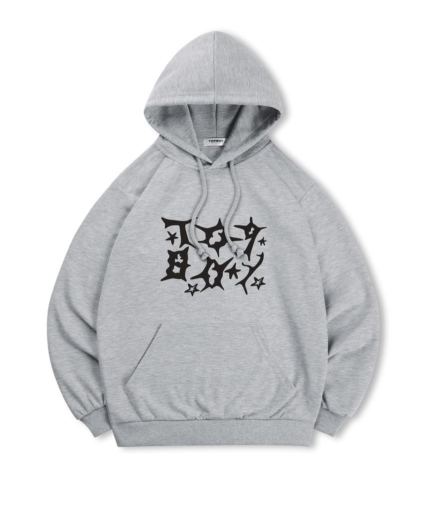 [Non-Fleece Or Fleece-Lined] Star Of Thorns Printed Hooded Sweatshirt (Type B)