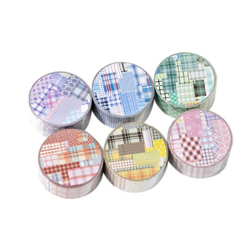 Twilight Striped Cloud Series Retro Washi Tape - Plaid Journal DIY Decorative Stickers
