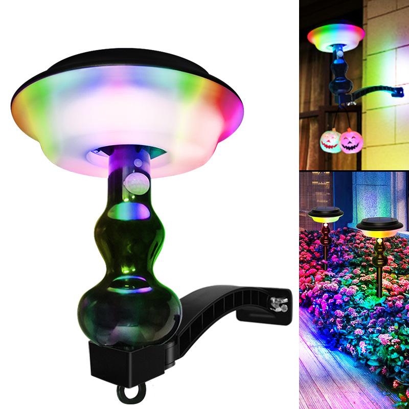 Solar Garden Lawn Lamp Waterproof Outdoor Colorful Landscape Lights Decoration black#1
