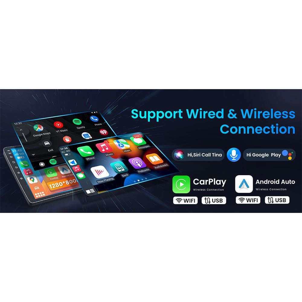 9" Drahtloses CarPlay Android Autoradio, 2+32G, Kompatibel mit Toyota Corolla 2003-2008