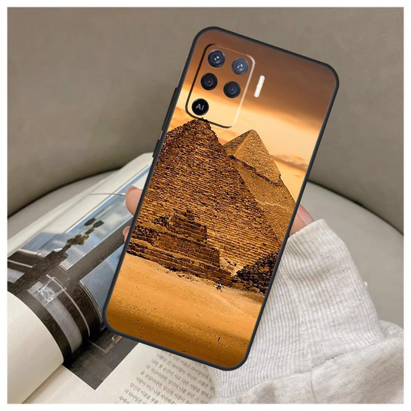 Ancient Egyptian Case For Oppo A74 A94 A54 A18 A38 A58 A78 A98 A80 A60 A40 A96 A76 A16 A15 A17 A57 A77 A5 Pro