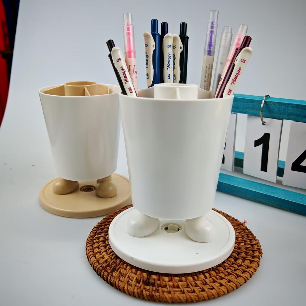 Large Capacity Fun Pen Holder Storage Box Rotatable Student Desk Desktop Shelf Office Multifunctional Pen Holder