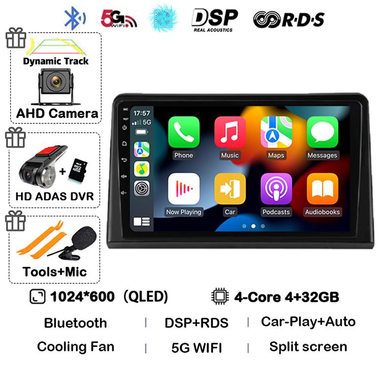 Android 14 Carplay Auto Car Radio For Renault Express 2021 Multimedia Video Player GPS Navigation Autoradio 360 Camera Stereo