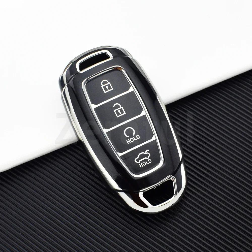 3/4/5 Buttons Car Key Case Cover Fob For Hyundai Kona Creta I20 I30 Ix35 Ix25 Elantra Grandeur Accent Solaris Sonata Palisade