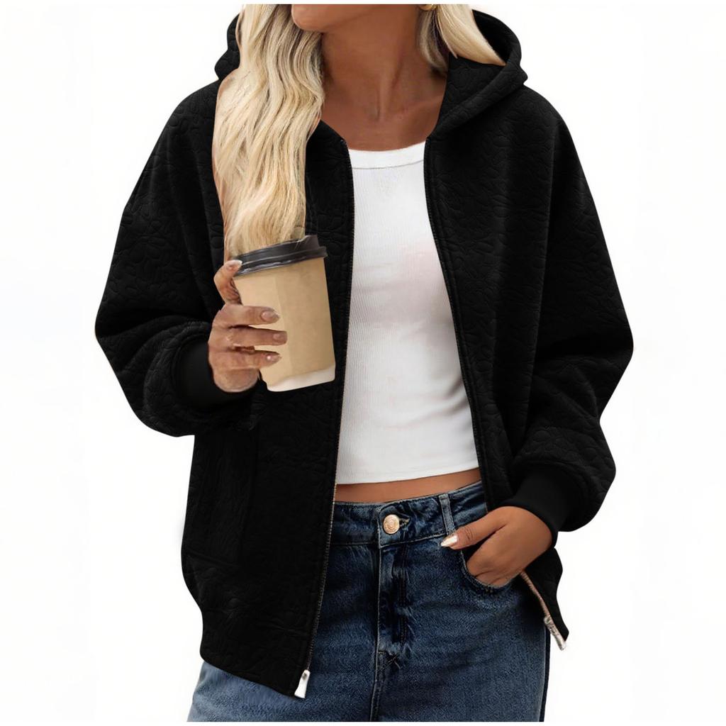 Hoodies For Women Long Sleeve Zip Up Sweater Jackets Loose Casual Hooded Jackets With Pockets