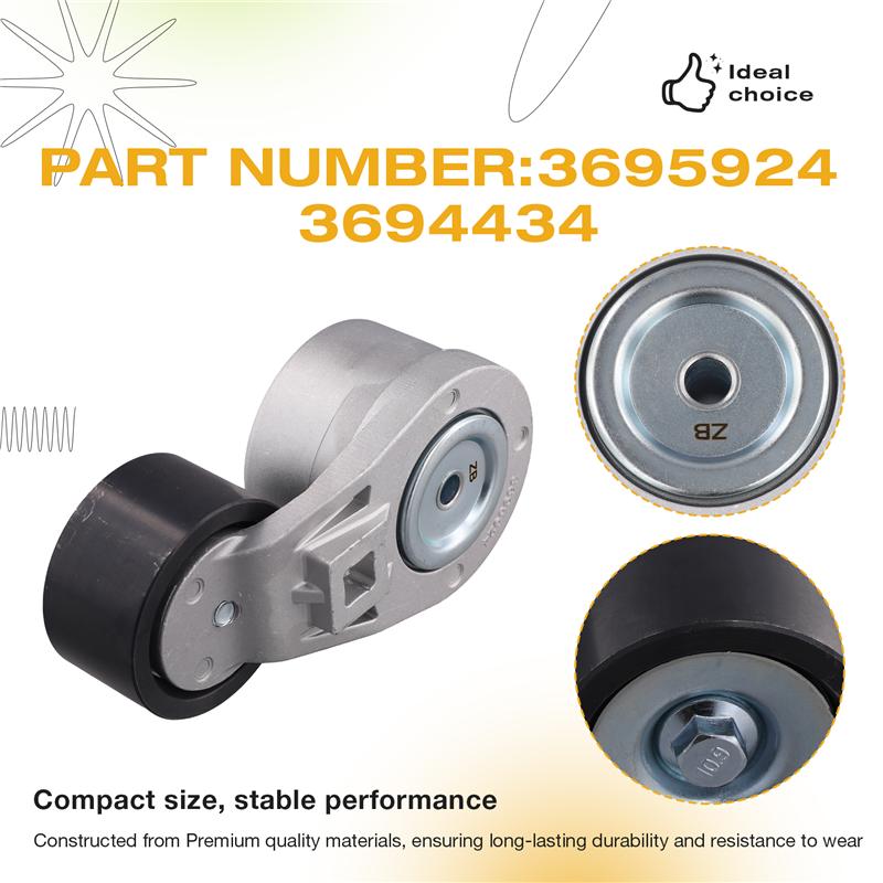 NEW-For Cummins Truck Engine Belt Pulley Tensioner 3695924 For QSG12 X12 QSB6.7 ISGE X13 3694434