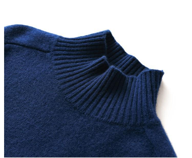 2023 Autumn/Winter Women's High Neck Thick Loose Knit Sweater