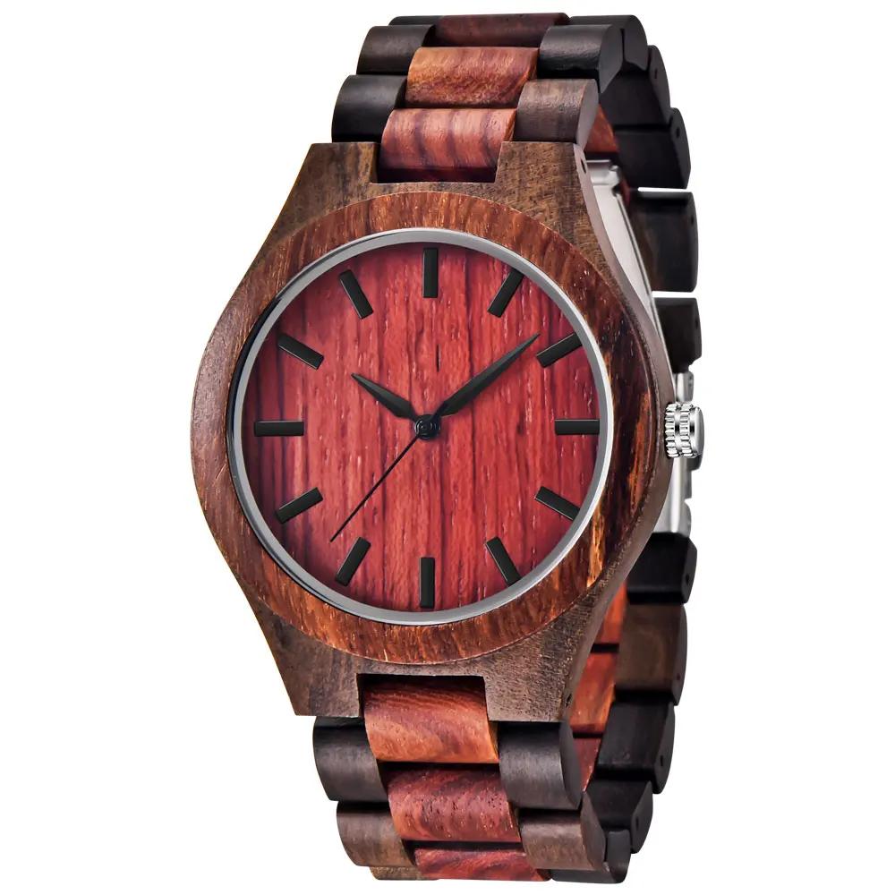 

Stylish Men s Wooden Quartz Watch Fashion Trend Men s Accessories Folding Buckle Watch Business Street Accessories Wood Clocks