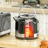 Polished Stainless Steel Kettle and Toaster Set - Black