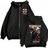 Limited Leon Kennedy Zipper Hoodies Resident Evil Requiemm Anime Jacket Sweatshirts Men Women Hoodie