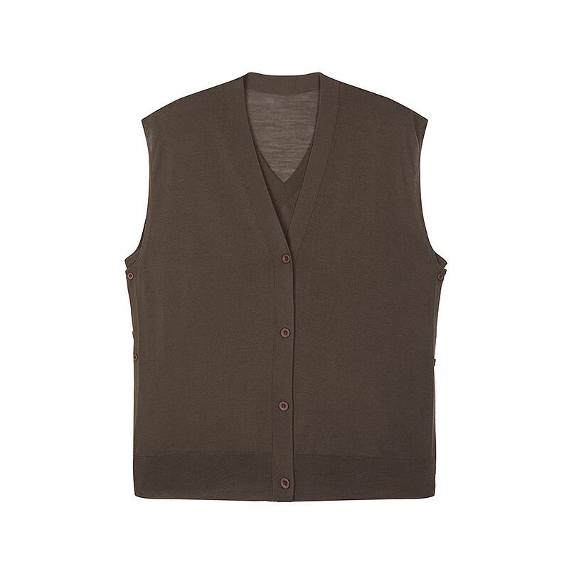 JNBY 100% Wool V-Neck Sleeveless Sweater