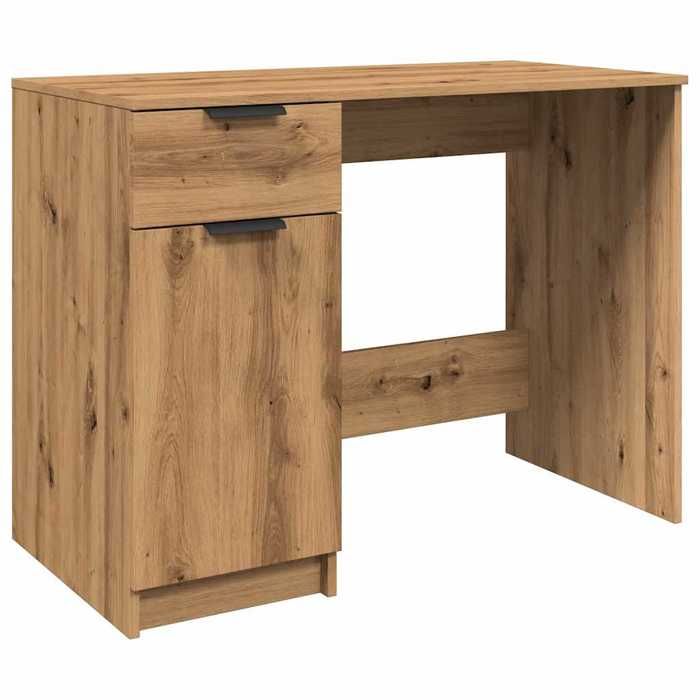 VidaXL Bureau chêne artisanal 100x50x75 cm bois d'ingénierie, bureau d'ordinateur, bureau d'étude, bureau debout, table 856996