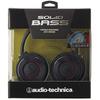 Audio-Technica SOLID BASS Portable Headphones with Deep Bass, Black/Red ATH-WS550 BRD