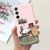 Soft Silicone Cases For Samsung Galaxy A54 5G A53 5G Case Samsung A23 4G 5G A12 A125F Bumper Shell Black Cat Stylish Coques Etui