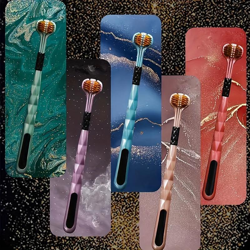 Lot de 10 brosses à dents pour adultes à poils ultra-doux 3D à trois côtés - Soin doux des gencives, Nettoyage en profondeur, Sans formaldéhyde, Couverture complète de la tête