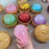 Glitter Squeeze dumpling squishie Toy Kawaii Steamed Bun Stress with Steamer Box Soft TPR Squishy for Kids Adults Anxiety Relief