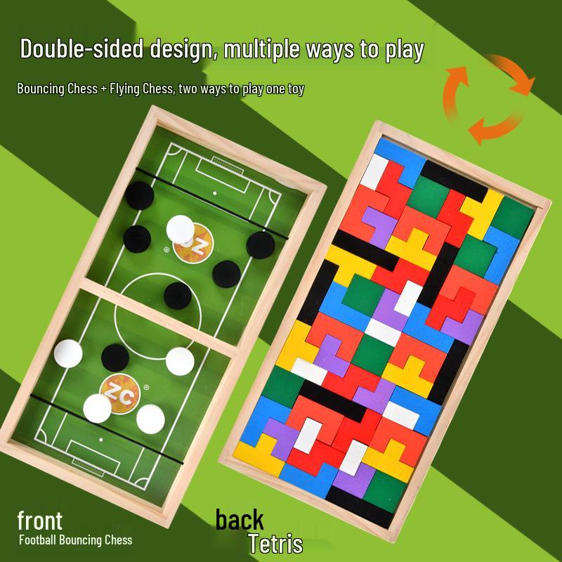 

Russian Bumper Chess: Two-Player Battle Multifunctional Puzzle Chessboard for Kids