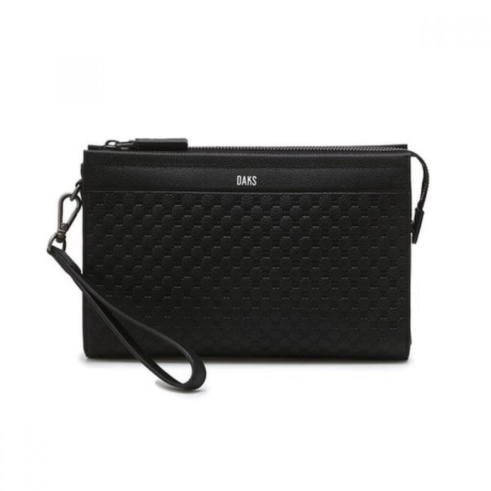 

Daks Black Dd Pattern Leather Grip Bag Dbba6e019bk Single option