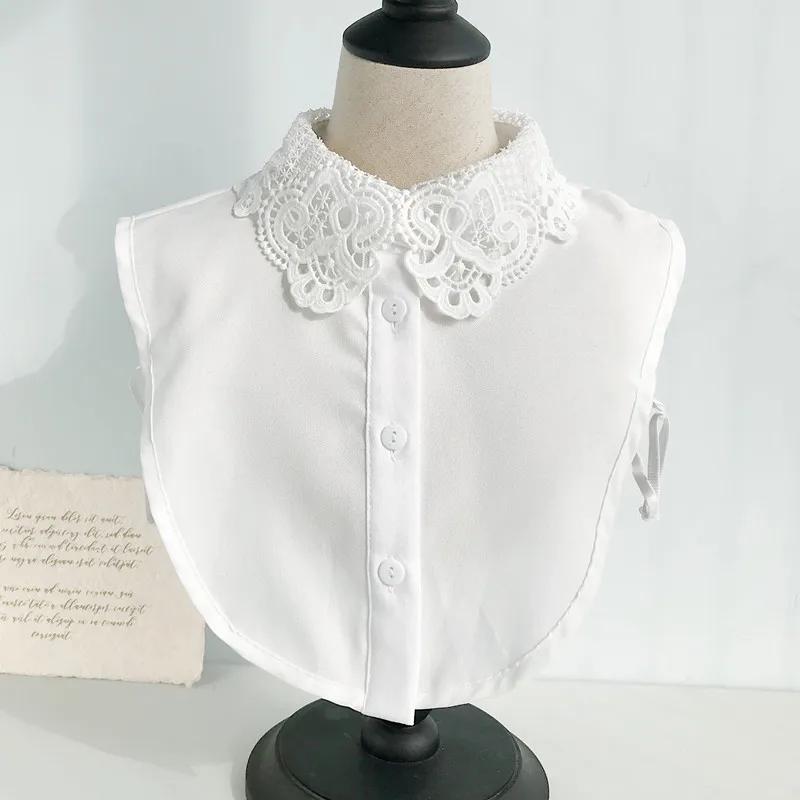 Fake Collar For Shirt Detachable Collars Solid Shirt Lapel Blouse Top Men Women Black White Girls Top Clothes QH132