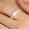 UNI.J [Ir251]Sanding Square Silver Ring