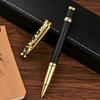 Black Business Gift Metal Signature Pen, School Office Stationery Writing Supplies Ballpoint Pen