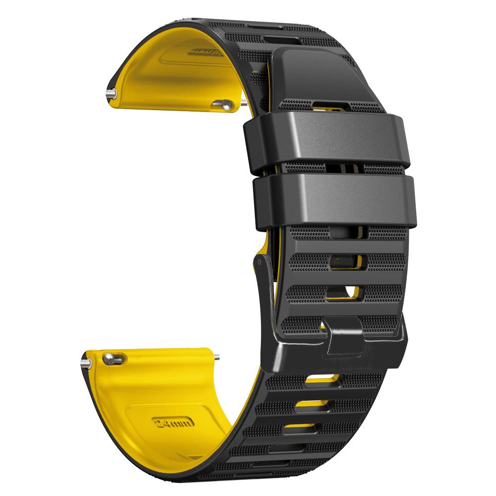 Silikonový 24mm řemínek pro hodinky Ticwatch Pro 5 Enduro/Atlas/Zeblaze Ares3 pro chytré hodinky Garmin Venu X1 Řemínek Náramek Řemínek na hodinky