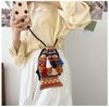 Art Ethnic Style Tassel Bag With Drawstring Closure For Casual Travel And Phone Storage