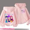Modischer Anime Grafik Reißverschluss Hoodie Kinder Kapuzenpullover Jungen Mädchen Frühling Herbst Lässige Streetwear Jacke Kinderkleidung