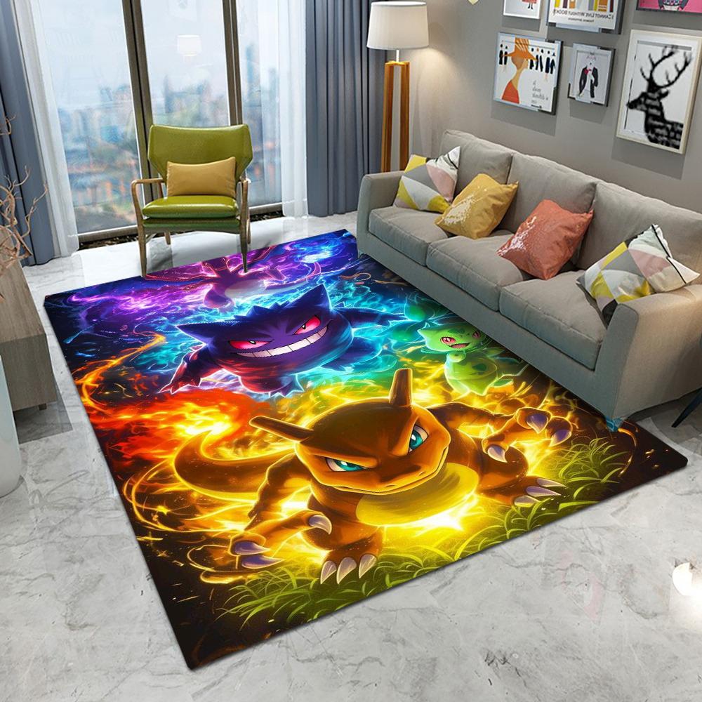 

Килимок Pokemon Gengar для вітальні, спальні, кухні, дивана, столу, балкона, вхідного килимка, нековзкий, домашній, милий, мультяшний, декоративний килимок 50X80CM