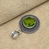Peridot-Edelstein, 925er-Sterlingsilber, handgefertigter Damen-Designer-Anhänger-Schmuck