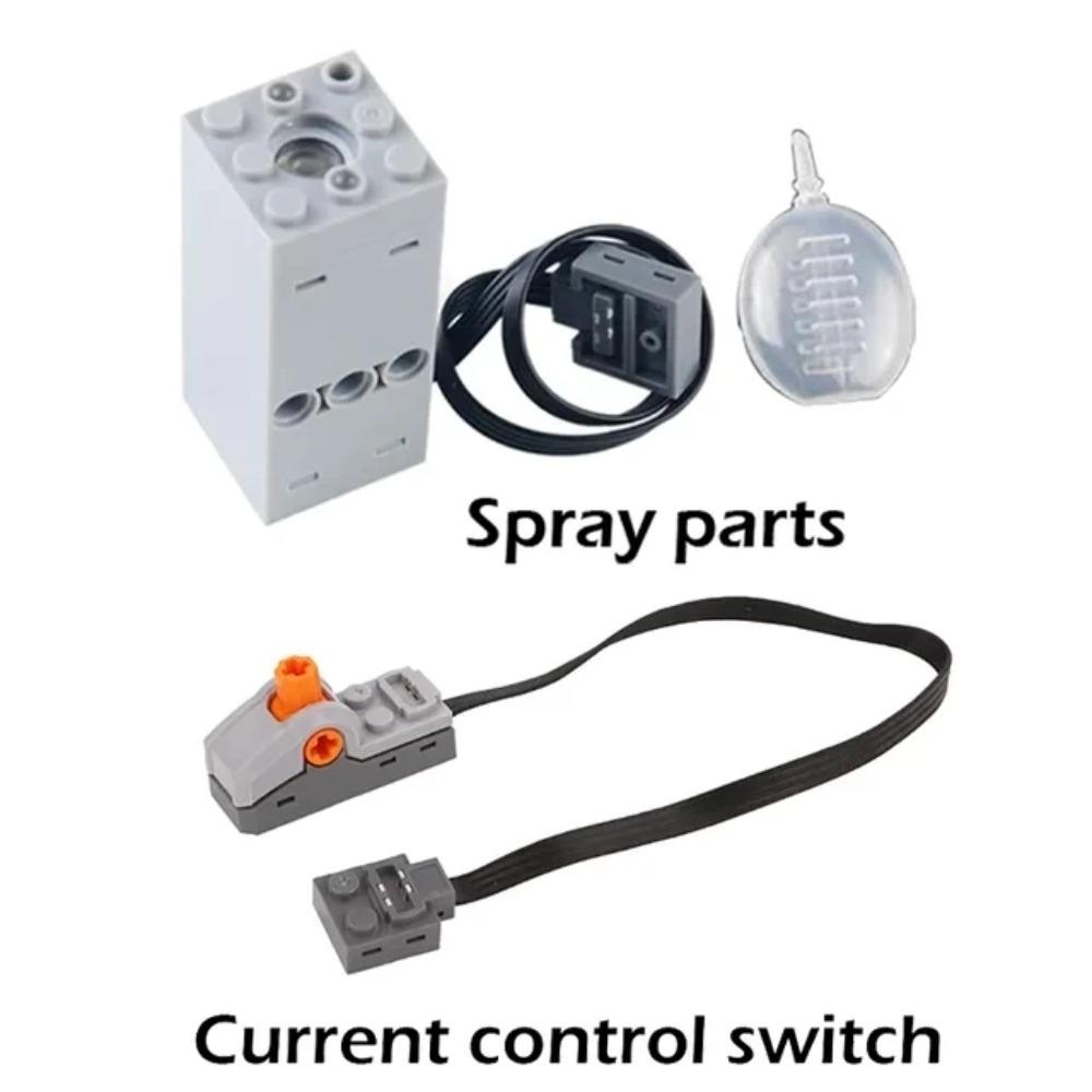 DIY Building Blocks Technical Motor Sprayer Electric Exhaust Modified Motor For High-Tech Train Car Parts Compatible with Legoed