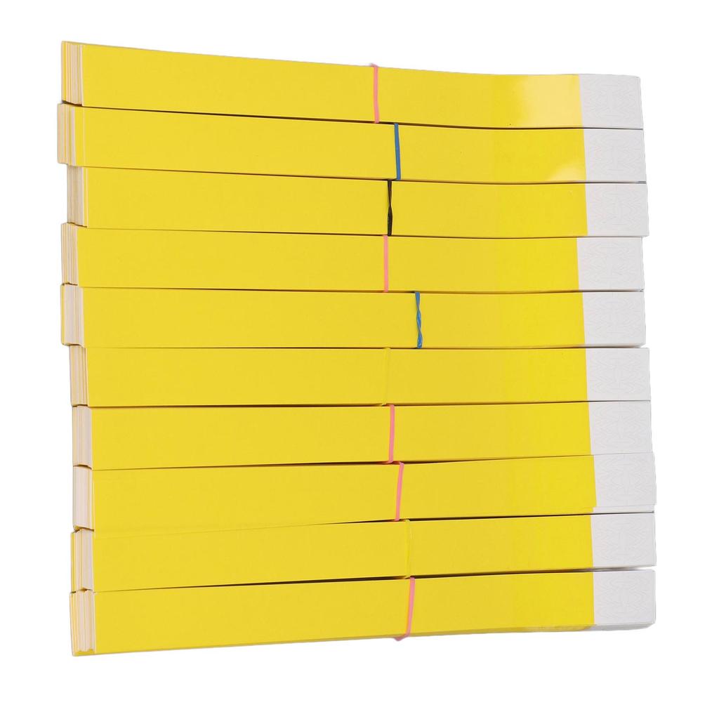 1000pcs Disposable Wristbands Waterproof Tear Resistant Event Paper Bracelets for Children Playground Concert Yellow