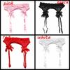 Women Sexy Lace Transparent Thigh-Highs Garters Bow Lace Adjustable Suspender Garters Belt Stockings Clubwear Erotic Underwear