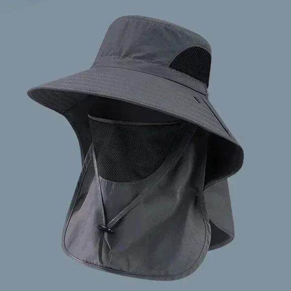 Summer Hat for Men Women Outdoor Fisherman Hat UV Anti Neck Protection Sun Fishing, Growing Vegetables, Outdoor Sports Sun Hat