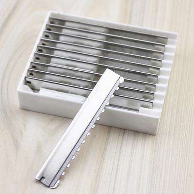 Lot de 10/20 lames de rasoir de sécurité en acier inoxydable pour tondeuse de coiffure, lame de coupe amincissante, lame de rasage pour salon