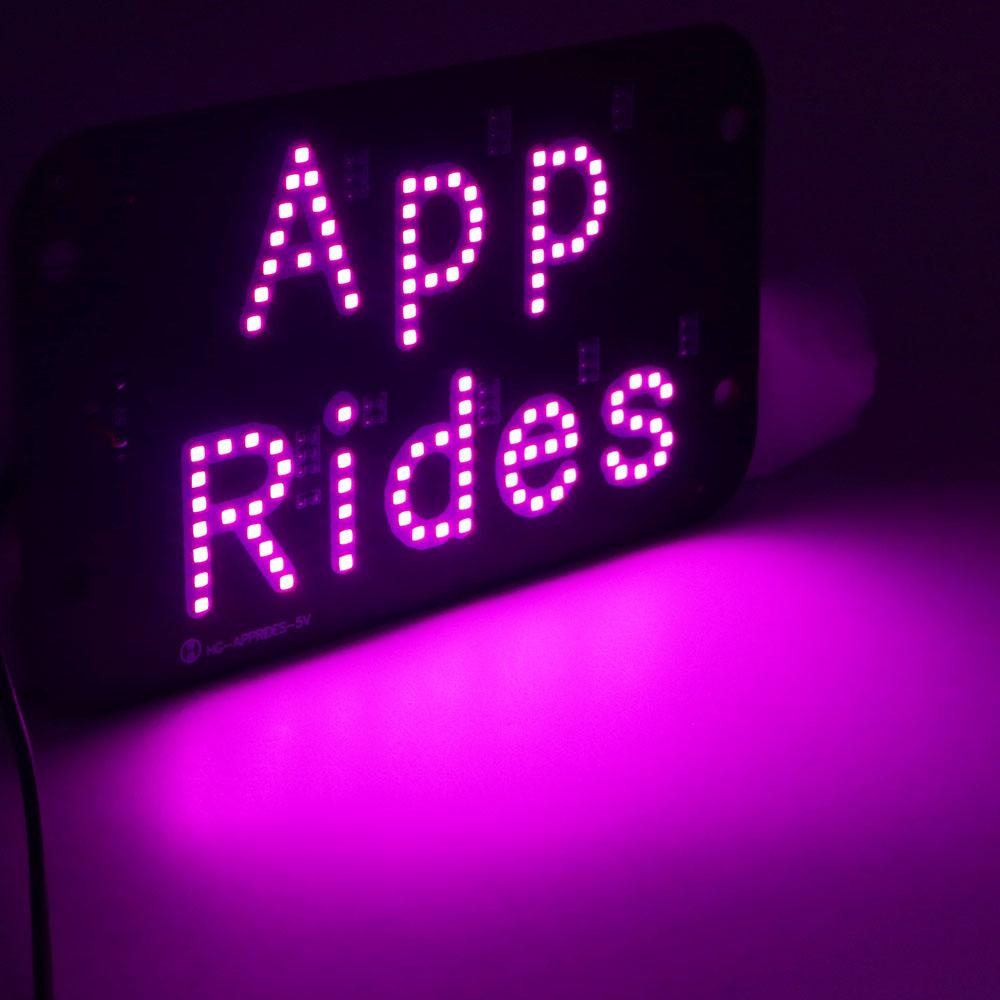 1 шт. APP Rides автомобильный знак аксессуары для совместных поездок автомобиль лобовое стекло кабины индикаторная лампа светодиодный фонарь на крышу такси 5 В предупреждающий свет