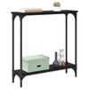 Console Table with Shelf Black Oak Effect 75 x 22.5 x 75 cm