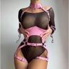 Leather Harness Bodysuit for Women Erotic Lingerie Gothic Garter Belts BDSM Sex Toys