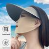 Women's Ice Silk Sun Protection Mask, Breathable & Moisturizing, Ear-Hanging Shade