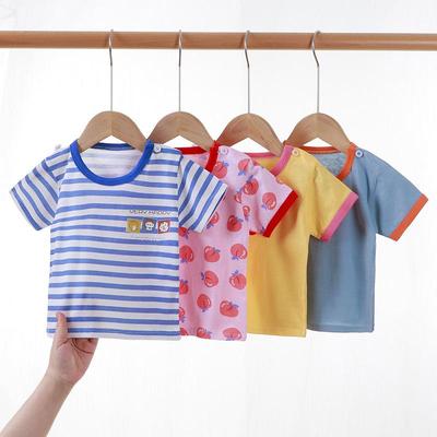 Maglietta di cotone da cartone animato per bambini: Top Estivo a Maniche Corte per Bambini e Bambine, Nuovo Stile Coreano