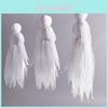 Enchanting Halloween Colorful Glowing Three Handheld Witches White Witch Ghost Decoration